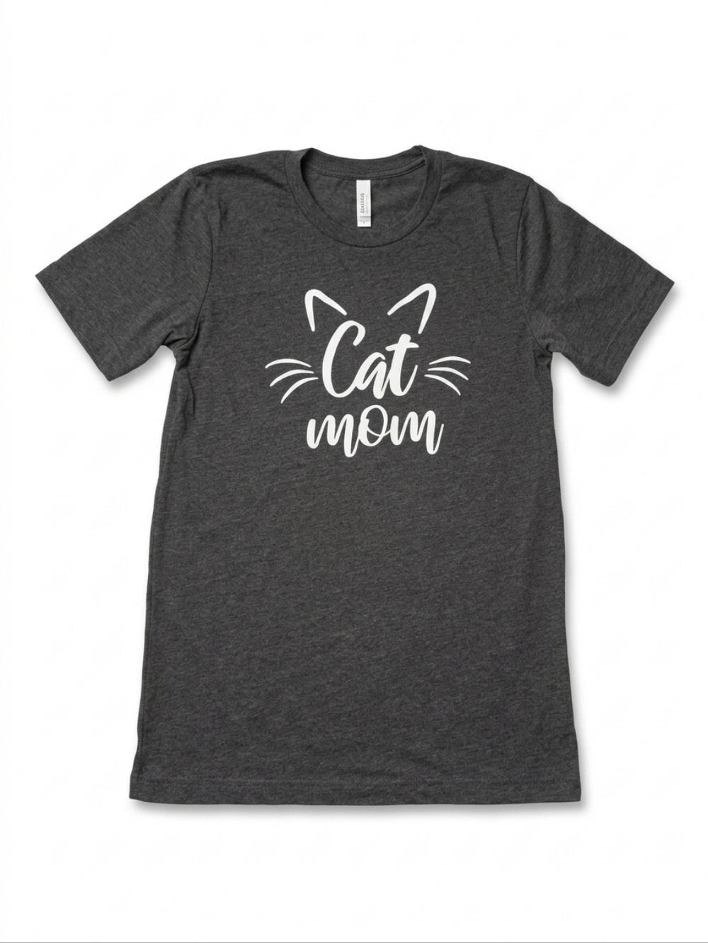 Heather Grey Cat Mom Graphic Tee Size Small